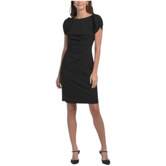 KARL LAGERFELD Ruched Sleeve Sheath Mini Dress - Picture 1 of 2